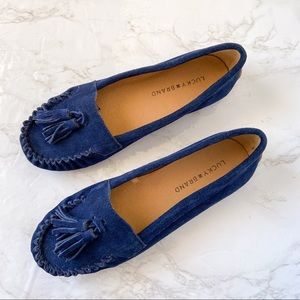 Lucky Brand Ailania Suede Tassel Moccasins
